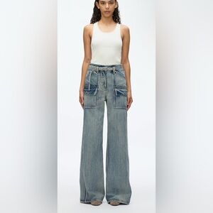 3.1 phillip lim Cargo Wide Leg Belted Jeans sz 8